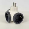 Тройник Legrand 3 гнезда с заземлением черный Premium (694520)