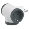 Тройник Legrand 3 гнезда с заземлением черный Premium (694520)