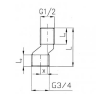 Ексцентрик для змішувача Armatura 3/4х1/2" (982-191-11)