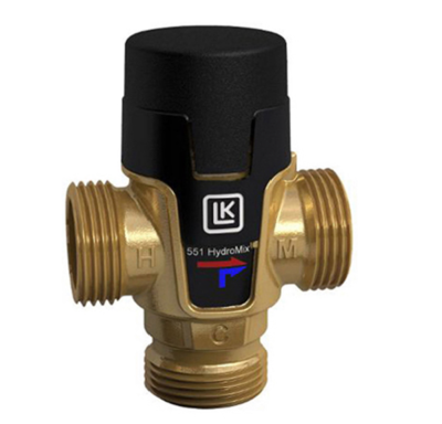 Трехходовой смесительный клапан LK Armatur 551 35-65°C (181452) 1/2"