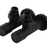 Кран черный для полотенцесушителя SOLOMON LUX BLACK 7777 1/2" (комплект)