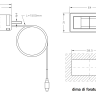 Термометр прямоугольный жидкостной капиллярный CEWAL TR582542T  120°C (91322120)