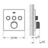 Термостат для встраиваемого монтажа на 3 выхода Grohe Grohtherm SmartControl (29126000)