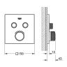Термостат скрытого монтажа с двумя кнопками управления Grohe Grohtherm SmartControl (29124000)