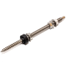 INOX fastening Шпилька двогвинтова  для сонячних панелей M10х180 + гайки(x3) + шайба-прокладка EPDM (A2, SW7)