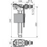 Впускной механизм Alca Drain A150-1/2" с пластиковой резьбой (боковой)