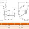 Термоманометр аксиальный Cewal TRP 80 VI 1/2" 0-4 бар/0-120°С (91558400)