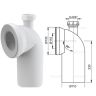Колено для унитаза 90° Alca Drain A90-90P40