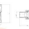 Комплект кранов INVENA CZ-32-K15 1/2х1/2" графит