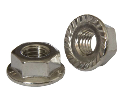 INOX fastening Гайка з фланцем зубчаста