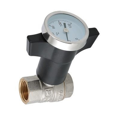 Кран шаровый VALTEC (VT.808.N.05) с термометром в/в 3/4"