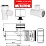 Удлинитель с воздухоотводчиком 32 мм McAlpine V1ABSV-32-PL-WH
