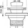 Водослив Alca Drain A31 5/4'' Ø63мм для умывальника