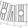 Колено канализационное наружное Magnaplast MAGNACOR MCB 200x90° (83130)