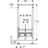 Инсталляция для биде "Geberit" DUOFIX 112см (111.520.00.2)