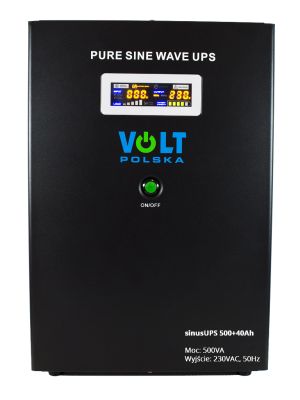 Преобразователь (инвертор) напряжения с АКБ VOLT POLSKA SinusUPS-500+40Ah (300W) (3SR500WA40)
