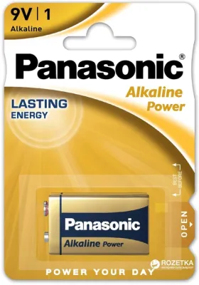Батарейка "крона" Panasonic Alkaline Power 6LR61 BLI 1 Alkaline (6LR61REB/1BP)