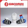 Комплект прямых радиаторных кранов с термоголовкой под евроконус GIACOMINI (R470AX013) 1/2''