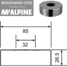 Розета декоративна для труб McAlpine 32х85мм WALLFLANGE-CP32