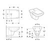 Geberit Биде подвесное Selnova Square (500.271.01.5)