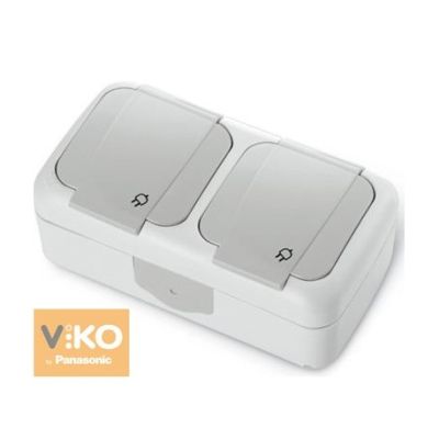 Розетка подвійна закрита VIKO Palmiye