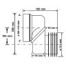 Эксцентрик для унитаза McAlpine WCLO-18 (смещение 180мм)