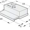 Вытяжка кухонная Gorenje телескопическая 60см, 350м3/г, черная (TH64E3BG)