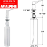 Дозатор для жидкого мыла встраиваемый McAlpine HC20-WH-PB