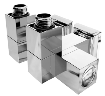 Кран угловой квадратный под тен, 1/2" 2шт Mario