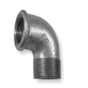 Чугунный черный уголок с внутр./наруж. резьбой 1/2"х90° (15мм)