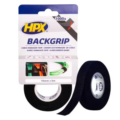 Стяжка-липучка для бандажа кабелей HPX HPX BACKGRIP - 16мм x 5м (BG1605)