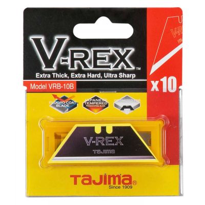 Ножи-лезвия трапециевидные "TAJIMA" V-REX Razar Black 19мм (10шт) (VRB-10B)