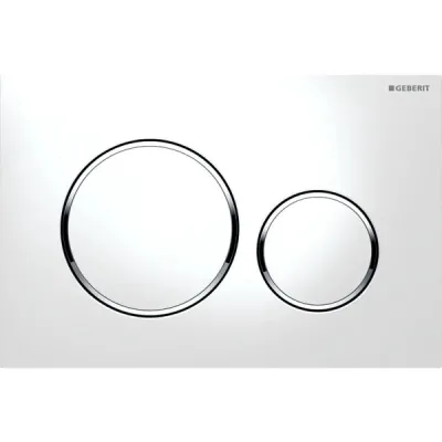 Кнопка для инсталляции "Geberit" Sigma 20 белый/хром (115.882.KJ.1)