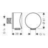 Hansgrohe Шланговое подключение FixFit круг, черный матовий (26453670)