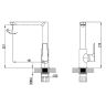 Змішувач для миття високий з обертовим виливом Ferro Adore White/Chrome BDR4